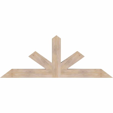 Ekena Millwork Saratoga Smooth Timber Gable Bracket, Douglas Fir, 72"W x 27"H x 5 1/2"D x 5 1/2"F, 9/12 Pitch GBW072X27X0606SAR00SDF